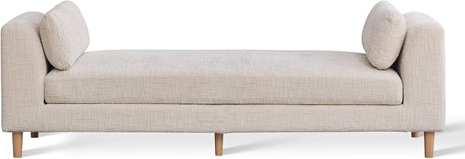 83.1" Oversized Chaise Lounge, Chenille Upholstered End of Bed Bench - Image 7