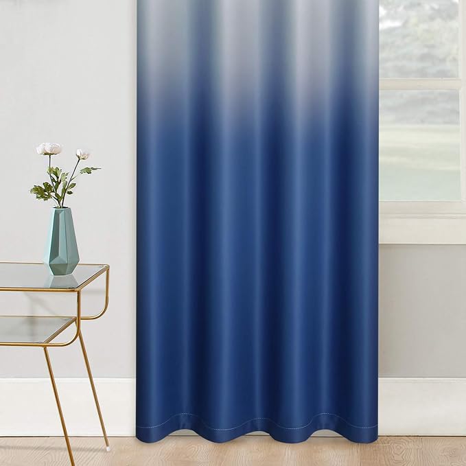 COSVIYA Grommet Ombre Room Darkening Curtains 84 inch Length 2 Panels, Gradient - Image 5