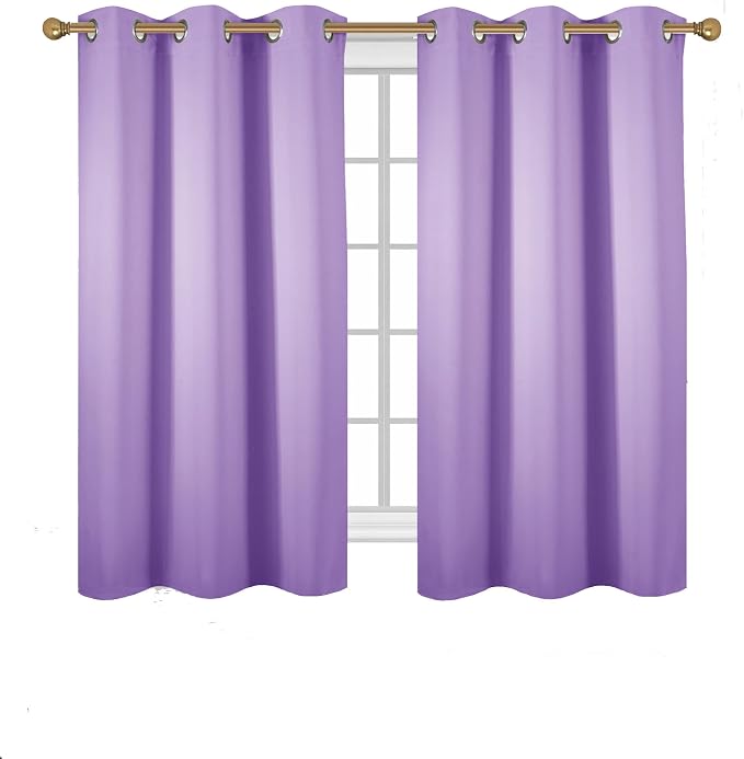Diraysid Lavender Grommet Blackout Curtains - Image 2