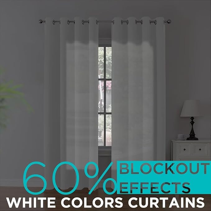 Joydeco Curtains 108 Inches Long 2 Panels Set, Thermal Insulated Long Curtains& - Image 9