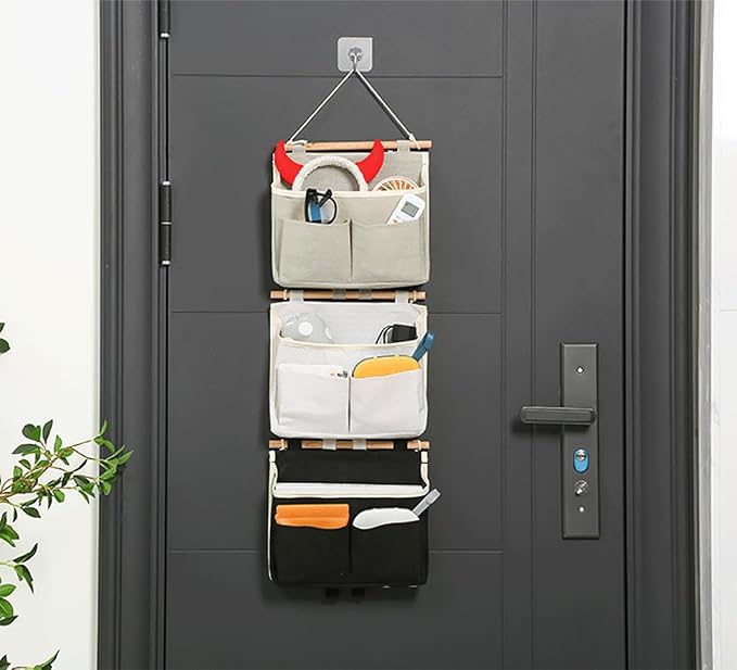 2 Pack Wall Hanging Storage Caddy Bags Locker Organizer Basket - Image 4