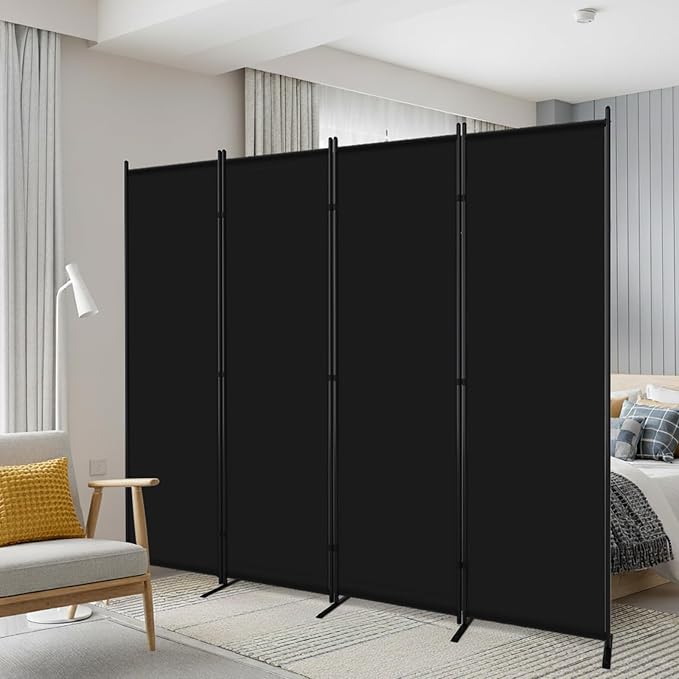 AKTOP 4 Panel Room Divider, Non-See-Through Freestanding Screen by Buynow