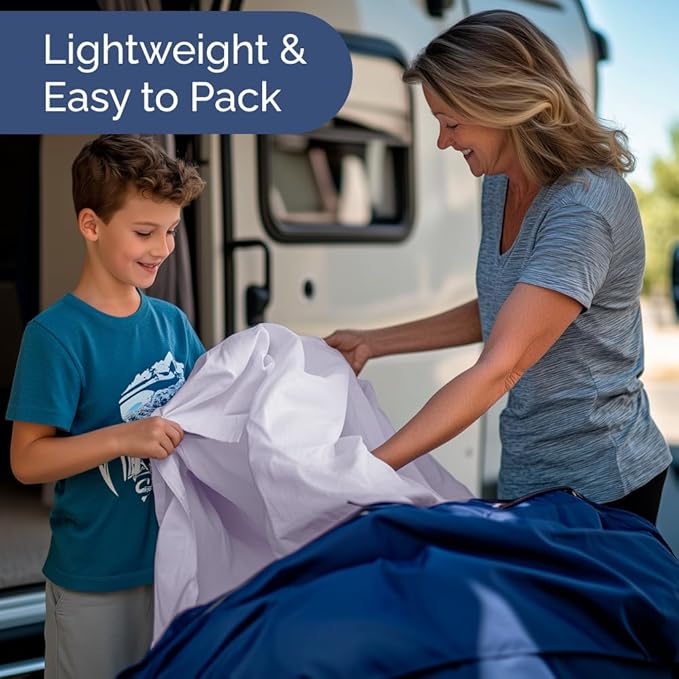 RV Short Queen Sheet Set 60 X 75 - 4 Piece RV Short Queen Bed Sheets - Soft, Breathable & Cooling - Designed for Bunks, Trailers & Campers - Fits 8” to 12" Mattress - Luxury Bedding - Light Lavender