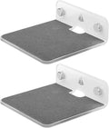 TXEsign Floating Speaker Shelf - Small Wall Mount for Speakers, Webcams, Displays - Acrylic Shelf in Silky White & Transparent