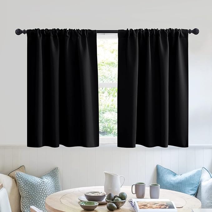 RYB HOME Short Blackout Privacy Curtains 30 inch Long by RYBHOME