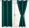 Blackout Curtains for Bedroom, Hunter Green, 42 x 54 Inch, 2 Panels | Thermal by Hiasan