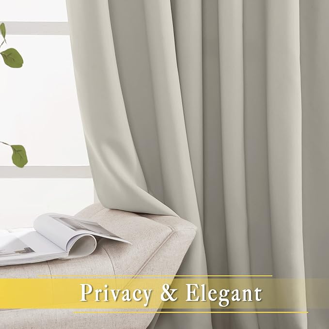NICETOWN Sliding Door Window Treatment Blackout Patio Door Curtain Panels - Image 4