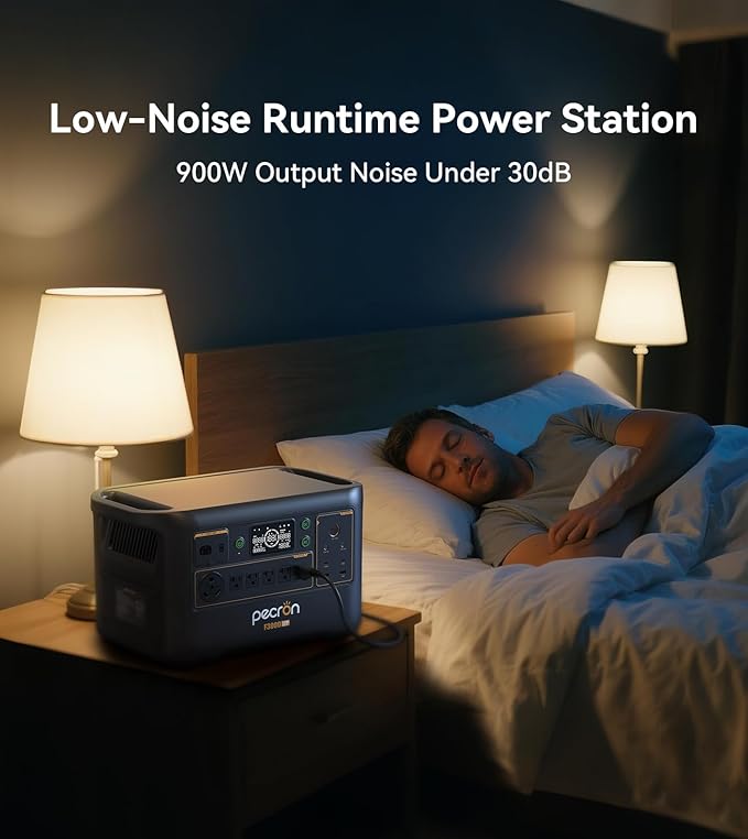 Pecron Portable Power Station F3000LFP with 3072Wh Extra Battery, 200W Solar Panel*2, 3072Wh Solar Camping Generator, 3600W Solar Generator for RV, Home Use, CPAP