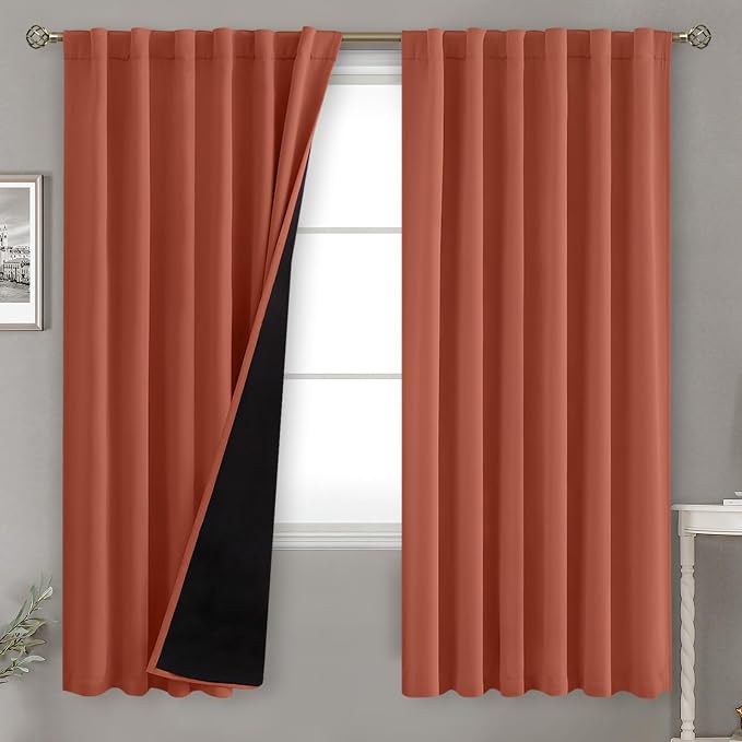 BGment 72 inch Curtains with Thermal Insulation Blackout Liner, Light Blocking by BGment