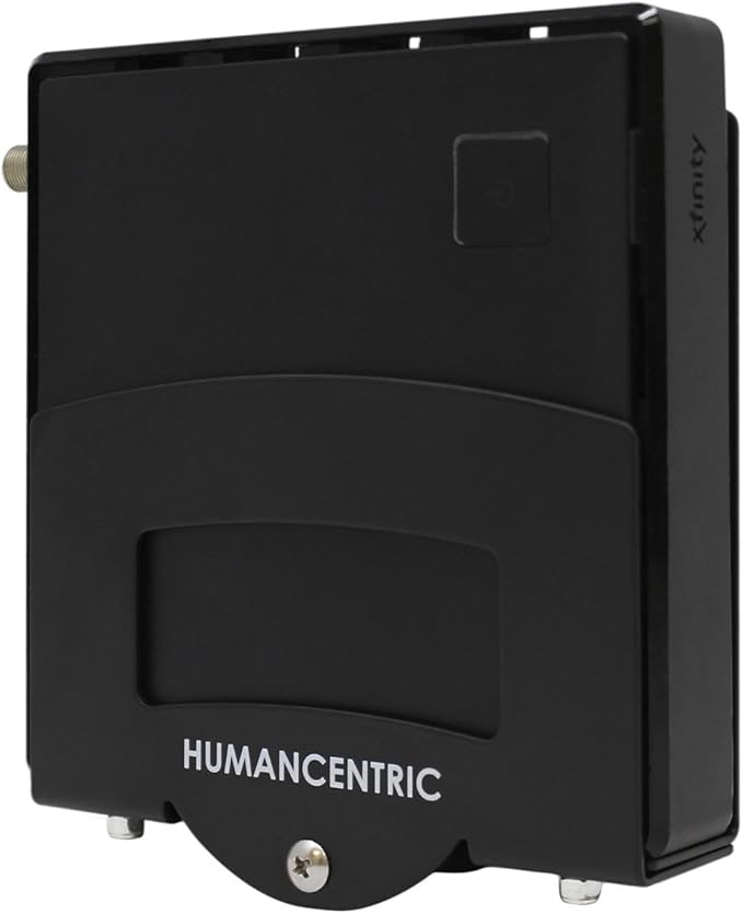 HumanCentric Cable Box and Modem Mount, Adjustable Wall Mount for Small and Narrow Devices, Cable Boxes, Modems, DVD Players, Streaming Media Devices, Mount on The Wall Behind TV, Hardware Included