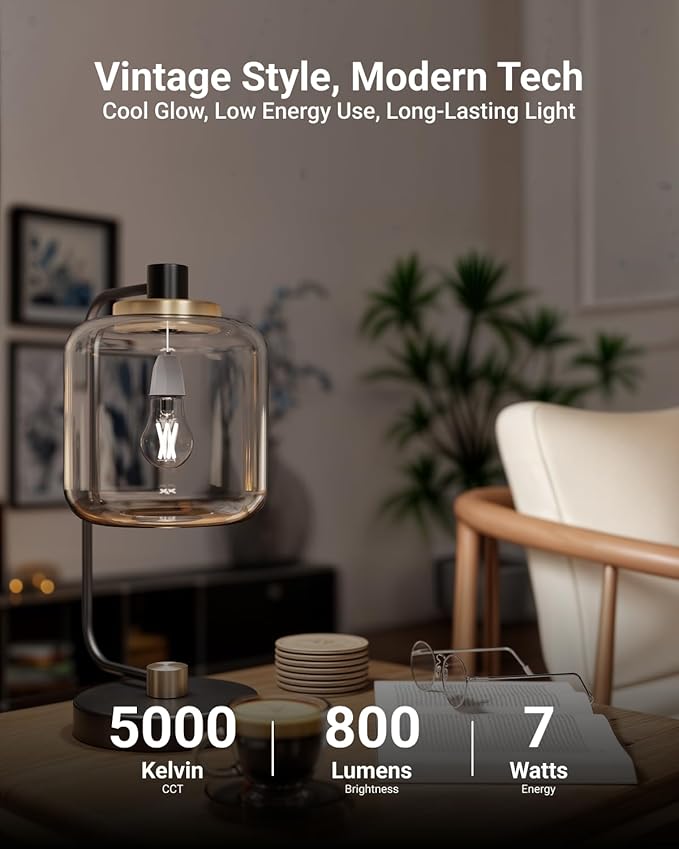 Sunco 16 Pack A15 Light Bulb LED, Edison Style Bulb, Dimmable Vintage Filament Lighting, 800 LM, 7W (60W Equivalent), 5000K Daylight, E26 Medium Base, Wet Rated UL.