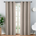 Yakamok Blackout Curtains 38x84 inch Natural Thermal Drapes-Bedroom | 2 panels by Yakamok