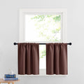 RYB HOME Cafe Blackout Curtains 24 inch Length by RYBHOME