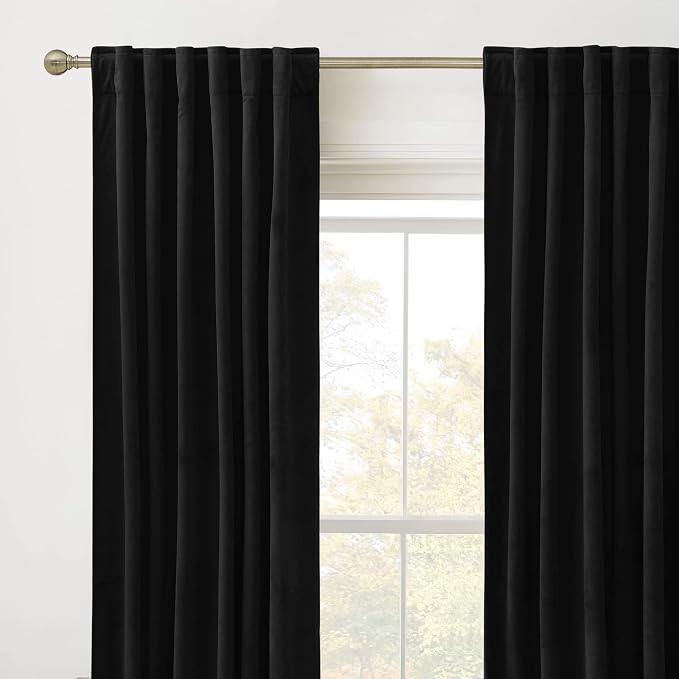 RYB HOME Velvet Curtains 90 inches Long - Image 3