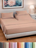 Split Head King Sheet Set – 4 Piece Flex Split Top King Sheets for Adjustable Beds - Fits 14” to 16" Mattress w/ Deep Pockets - Ultra-Soft, Breathable & Cooling - Luxury Bedding & Wrinkle Free - Mauve