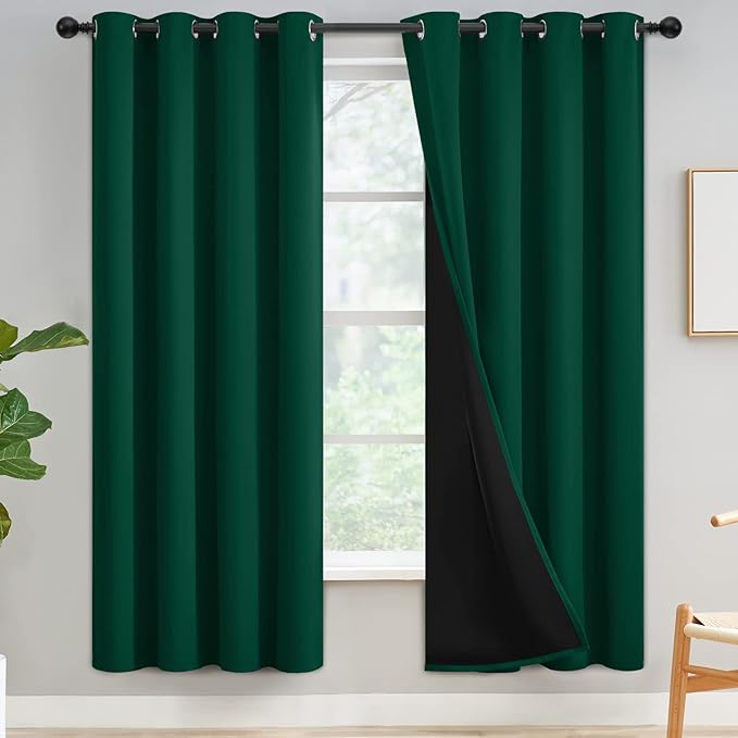 Yakamok Emerald Green Blackout Curtains 72 inches by Yakamok