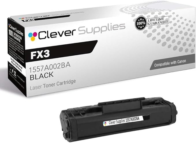 CS Compatible Toner Cartridge Replacement for Canon FX3 1557A002BA Black Fax Series L200 L250 L260i L280 L300 L350 L4000 L4500 L6000 CFX-L4000 CFX-L4500IF Toner Cartridge Black