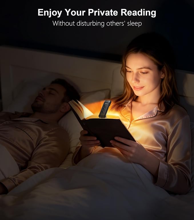 Gritin Book Light Rechargeable, Clip on LED Reading Light - Image 9