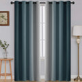 SimpleHome Ombre Stone Blue to Grey White Curtains by SimpleHome