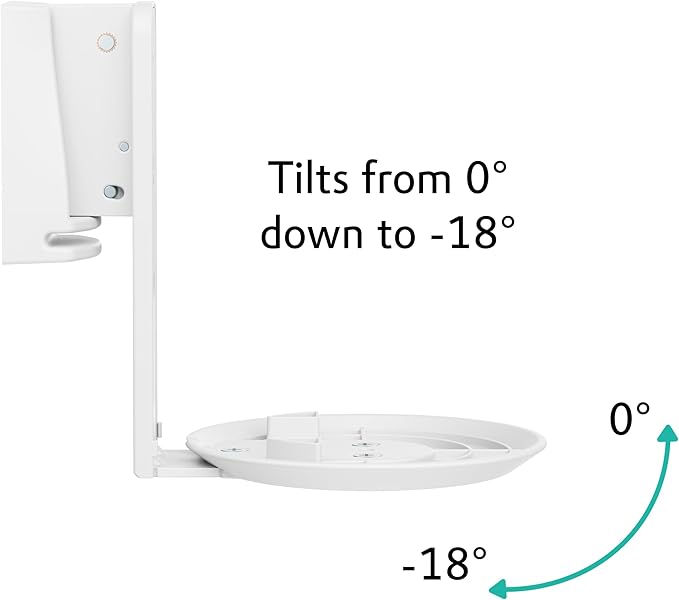 ynVISION.DESIGN Adjustable Wall Mount Compatible with Sonos ERA 100 Speaker - White 2 Pack