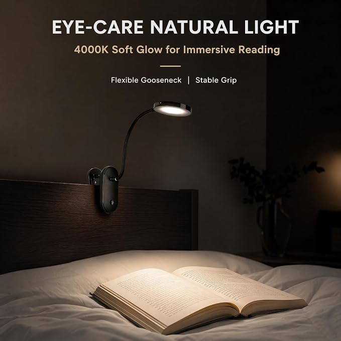 Clip on Light, Stepless Dimmable & 3 Colors Touch Control Clip On Bed Light. - Image 7