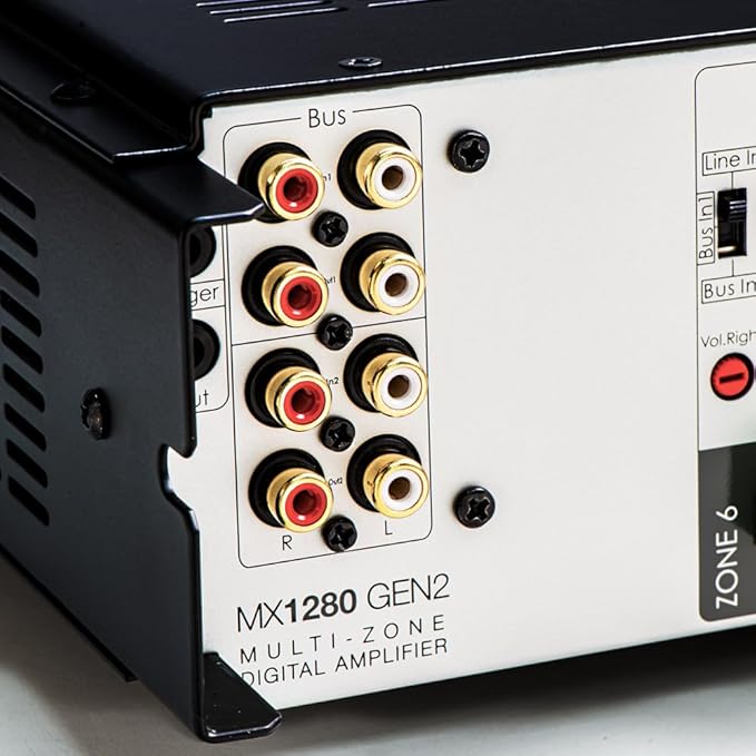 OSD Audio MX1280 GEN2 6 Zone Amplifier 12Ch x 80W, Class D, Front Panel On/Off Buttons, Distributed Audio