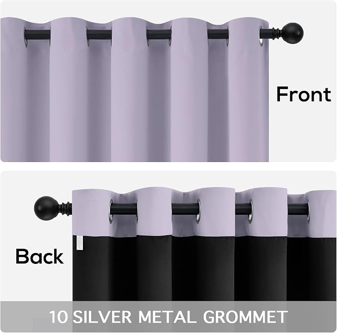 Yakamok Lilac Blackout Curtains 84 inches Long - Image 6