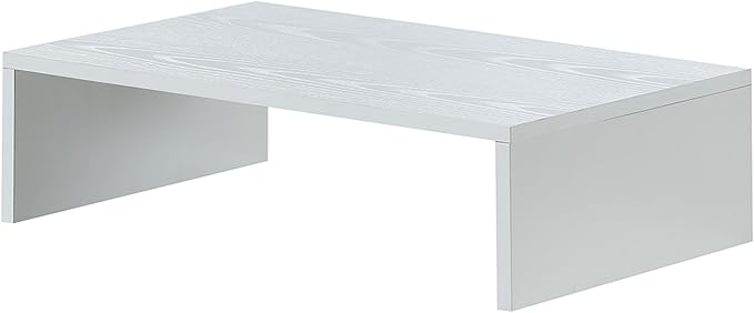 Convenience Concepts Designs2Go Small TV Riser 23.75", for TVs up to 26" - Contemporary TV or Computer Riser for Living Room, Modern Office, Den, White