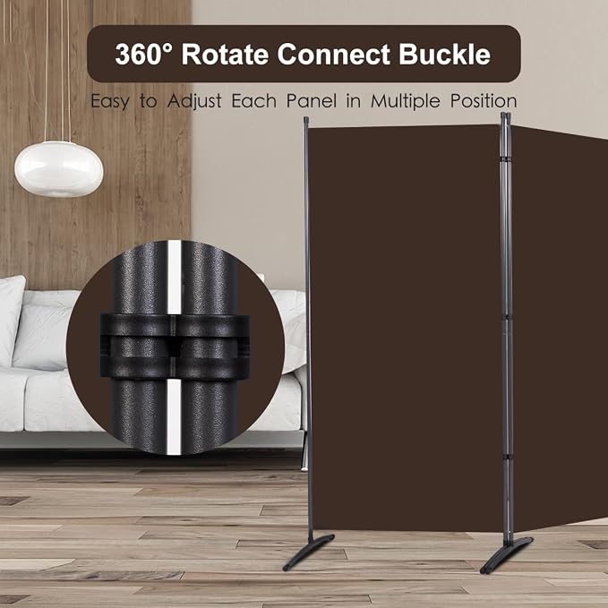 3 Panel Folding Room Divider, Sturdy Frame Freestanding Wall Divider | - Image 2