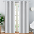 Yakamok Blackout Curtains 38x84 inch Greyish White Thermal Drapes-Bedroom | 2 by Yakamok
