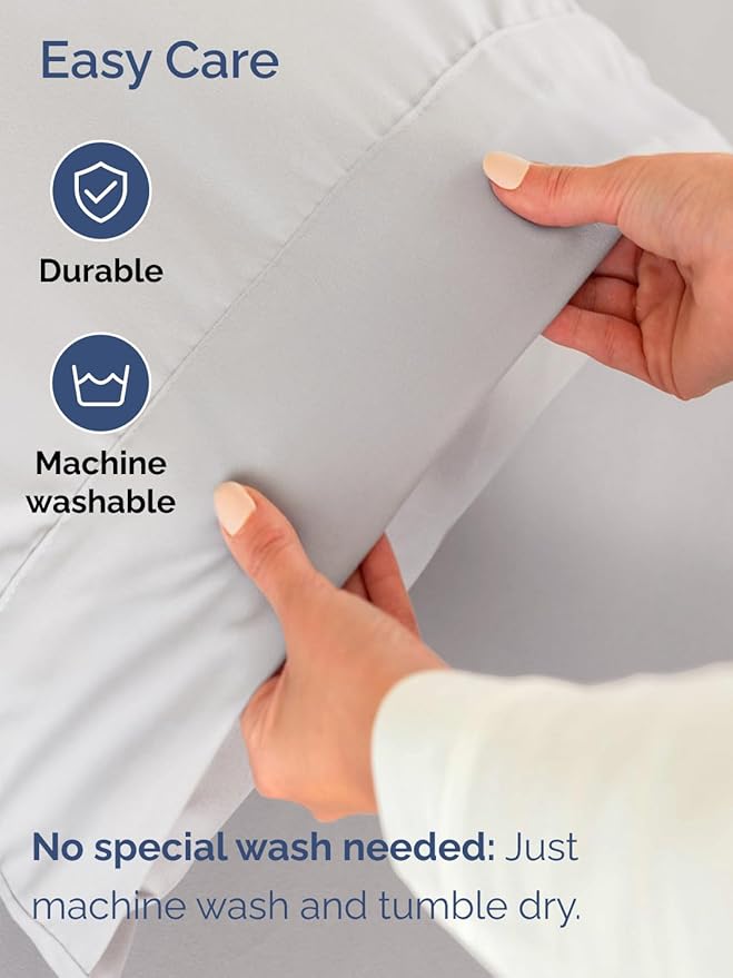 Extra Deep Queen Sheet Set - 6 Piece Breathable and Cooling Sheets - Hotel Luxury Bed Sheets Set - Easy Fit - Soft, Wrinkle Free and Comfy Sheets Set - French Grey Sheet Set with Extra Deep Pockets