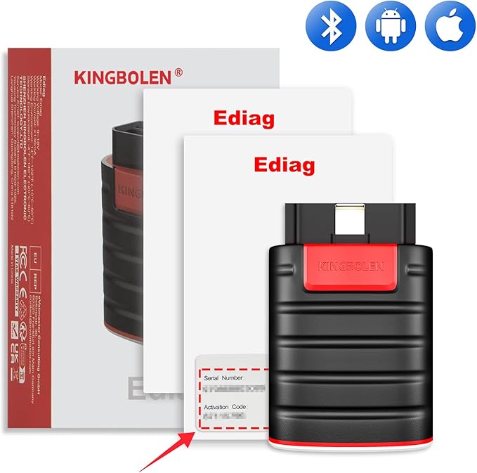 KINGBOLEN Ediag OBD2 Scanner Bluetooth, Bidirectional Scanner All System Diagnostic Tool for iOS & Android, Active Test,15+ Reset Function, FCA AutoAuth, 1 Year Update