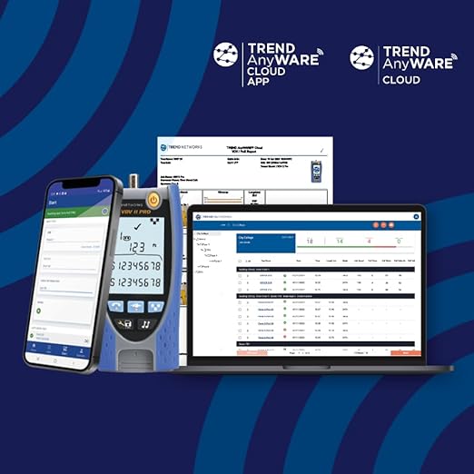 TREND Networks | R158008 | VDV II Plus | Cloud Connected | Voice, Data and Video Cable Verifier | Copper Cable Tester | Advanced Wiremap & Troubleshooting Tool