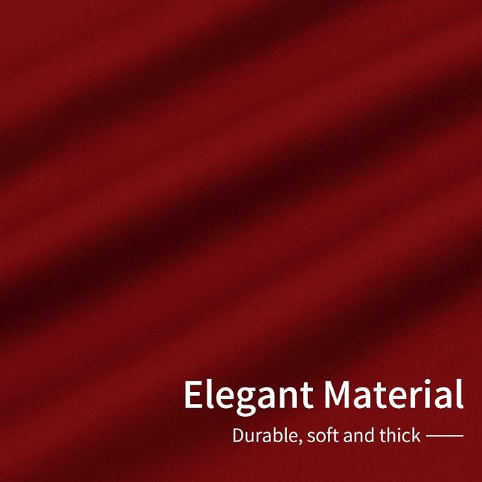 Easy-Going Thermal Grommet Blackout Curtains, 2 Panels 42x54 in | Christmas Red - Image 6