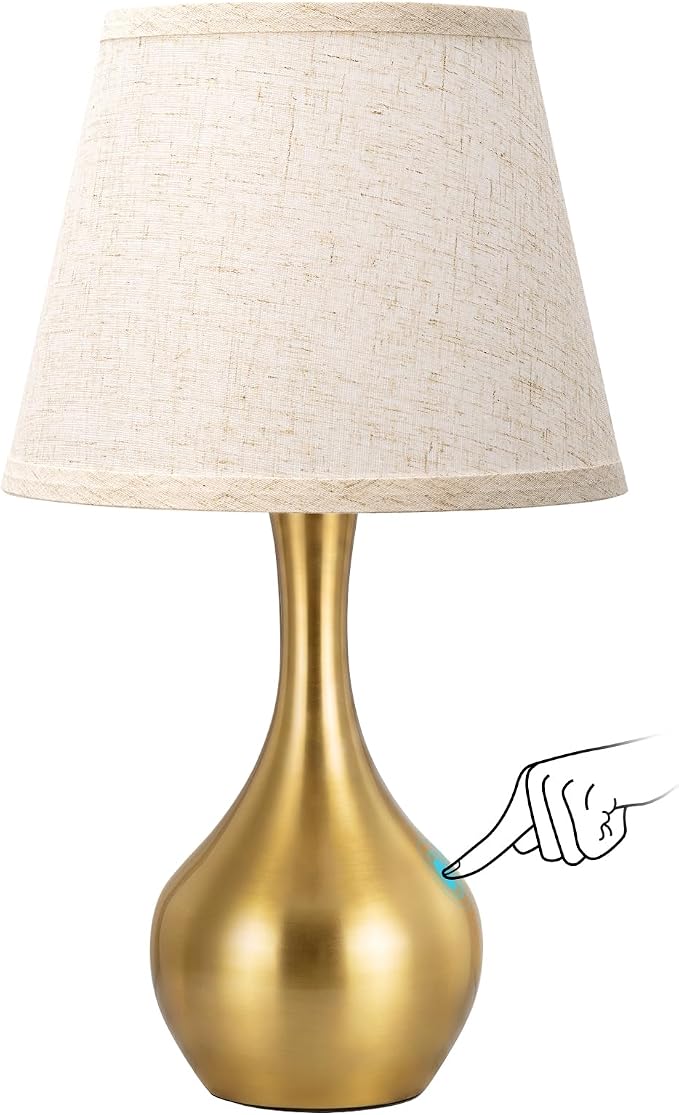 16.1" Touch Table Lamp for Nightstand, 3 Way Dimmable Small Bedroom Lamp | - Image 8