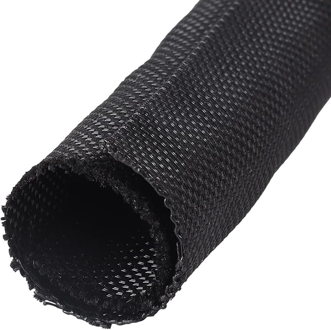 Sonoreboom Automotive Wire Sheathing Split Wire Loom Braided Mesh Woven Cable Sleeve for Harness/Cable Cord Protector (1" - 28 Ft)