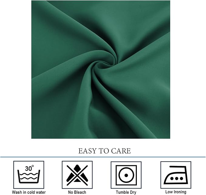Diraysid Green Grommet Blackout Curtains - Image 9