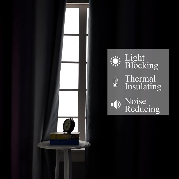 Purple and Gray Ombre Blackout Curtains - Image 3