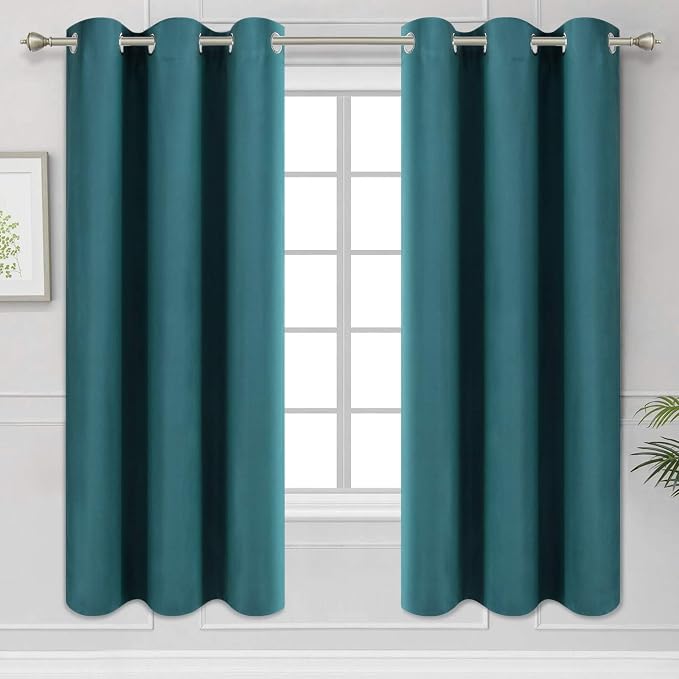 Diraysid Sea Teal Grommet Blackout Curtains by Diraysid%2C+refresh+your+life
