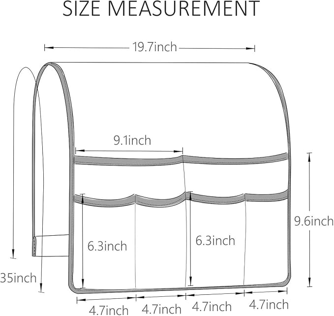 Sofa Armrest Organizer Non-Slip Arm Chair Hanging Caddy Remote Control Holder - Image 4