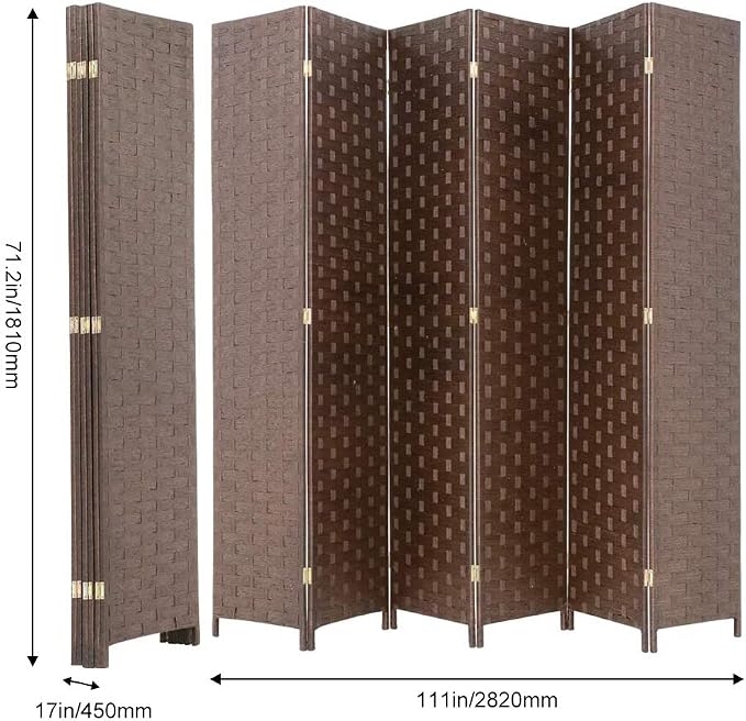 Room Dividers and Folding Privacy Screens 6 Panel 6 ft Foldable Portable Room - Image 7