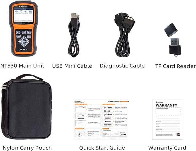 FOXWELL NT530 for Kia and Hyundai - All Systems, All Maintenance Service - Bidirectional Diagnostic Scan Tool OBD2 Scanner Automotive Code Reader ABS Bleed SRS Airbag SAS TPMS TPS EPB Oil Reset CKP
