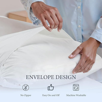 Waterproof Mattress Protector 1 Pillowcase 20''x28'', Twin Mattress Pad, Deep Stretchable Pocket Bed Cover, Machine Washable Soft Breathable Noiseless Mattress Protection