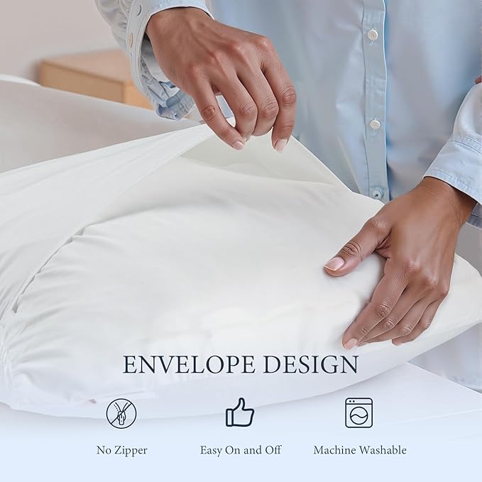 Waterproof Mattress Protector 2 Pillowcase 20''x28'', King Mattress Pad, Deep Stretchable Pocket Bed Cover, Machine Washable Soft Breathable Noiseless Mattress Protection