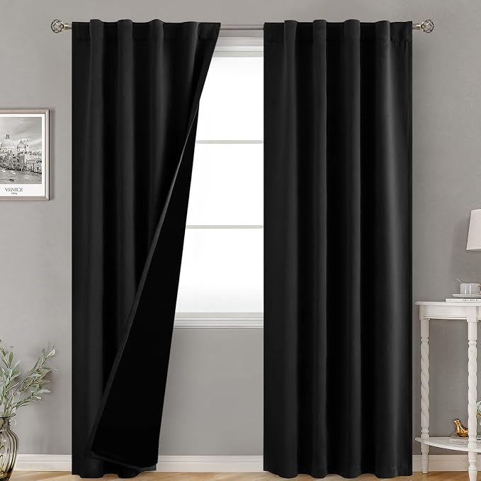 BGment Black 100% Blackout Curtains by BGment