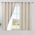 YoungsTex Oatmeal Linen 100% Blackout Curtains 54 Inch Length by YoungsTex