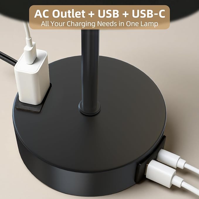 Table Lamp for Nightstand, High-Sensitivity Touch, 3-Level Dimmable Bedside Lamp - Image 2
