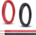Shirbly 6 Gauge Battery Cable, 5FT Red + 5FT Black 6 AWG Pure Copper Wire Welding Cable, for Automotive, Battery, Solar and Generator, Standard USA OFC Wire