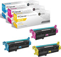 CS Replacement Toner Cartridge Compatible with HP M570dn CE401A Cyan CE402A Yellow CE403A Magenta Color PRO 500 M570 M570DN M570DW M551DN M551N M551XH Flow M575C 3 Color Set