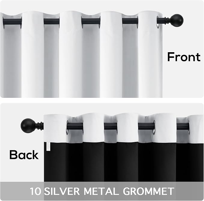 Yakamok Greyish White Blackout Curtains 84 Inch Length - Image 6